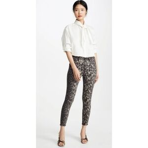 L'AGENCE leopard print cropped skinny jeans